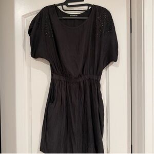Express embellished mini black dress